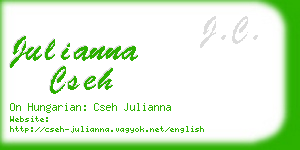 julianna cseh business card